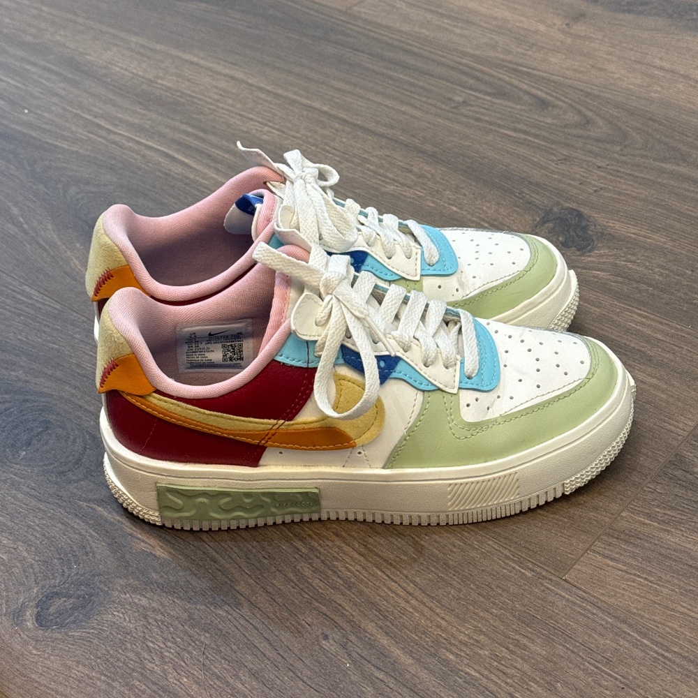 Authentic Nike Air Force 1 Fontanka Sail Multicolor Women Sneakers Shoes US 5.5